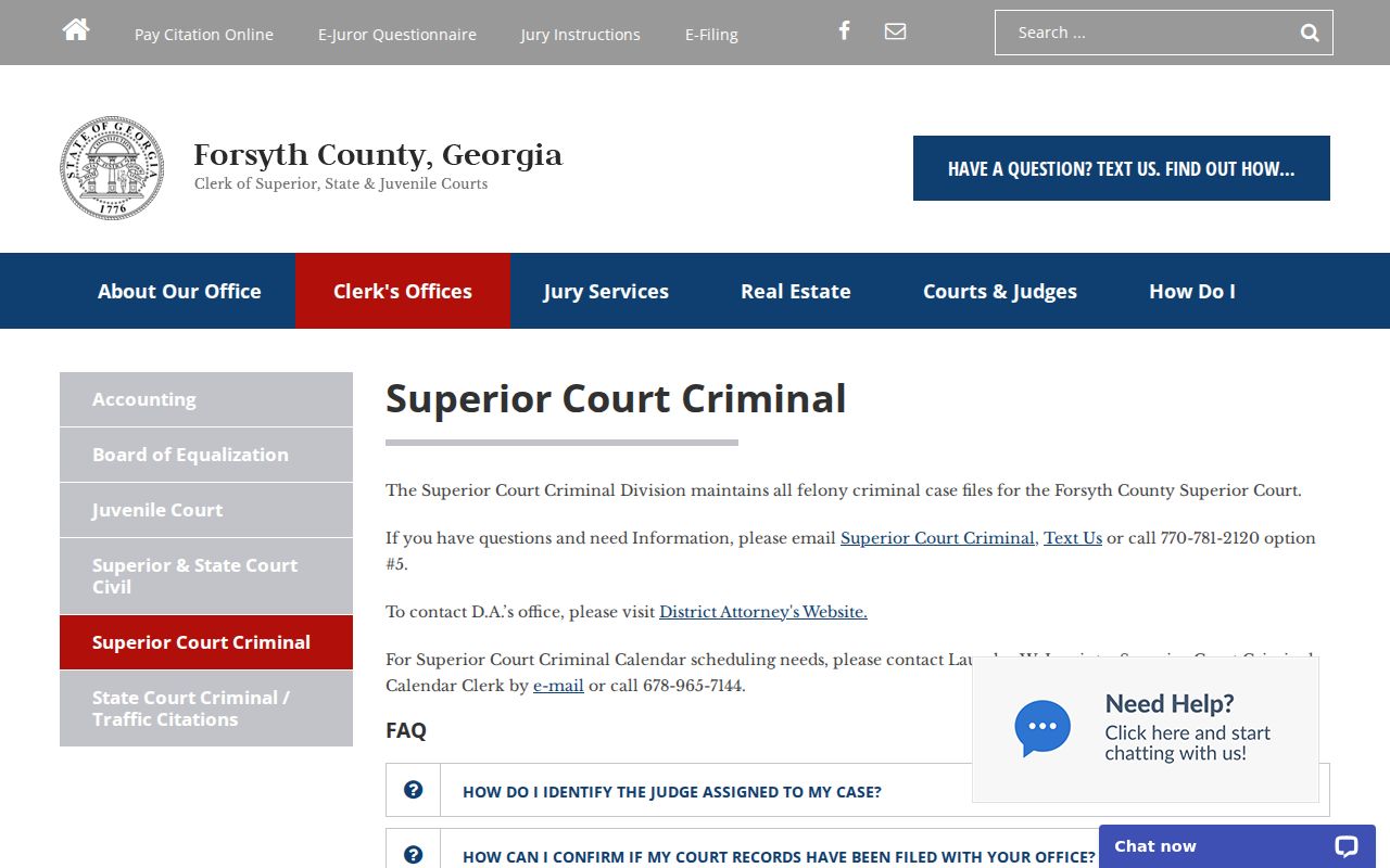 Forsyth County warrant lookup Superior Criminal records